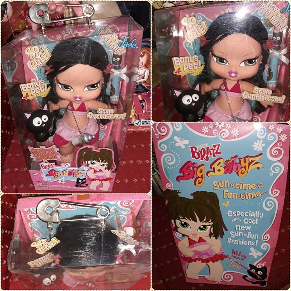 *SOLD* NEW BRATZ BIG BABYZ SUN TIME Jade WITH REAL HAIR 2007 Ultra RARE